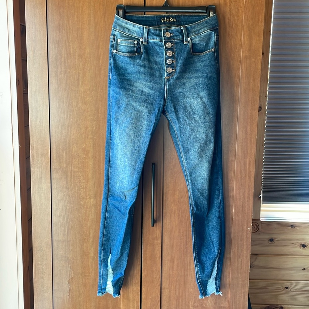 High waist ankle jeans